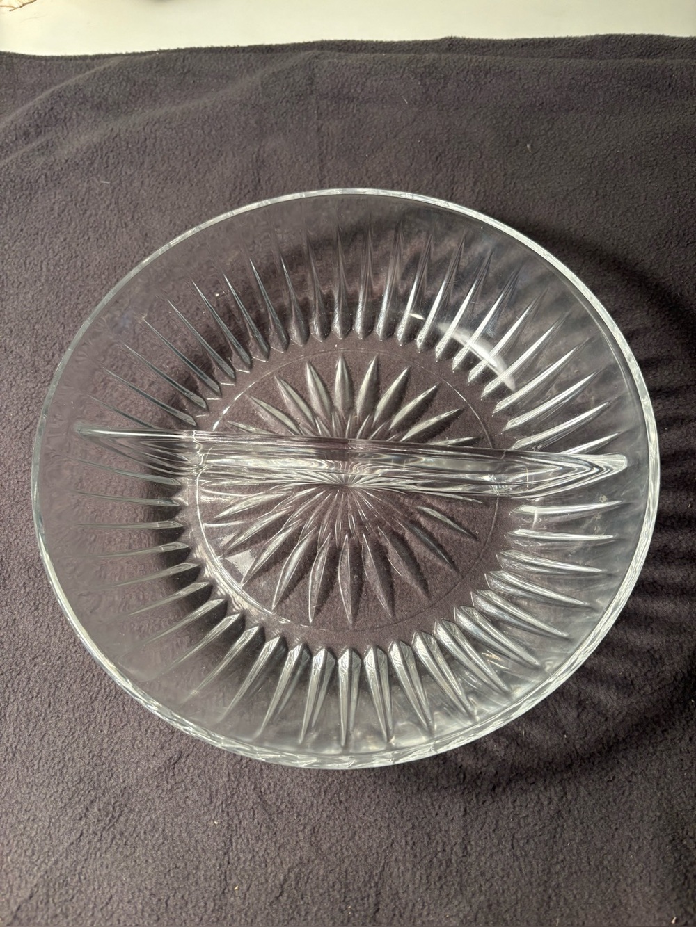 Vintage Princess House highlights divided relish or Candy bowl